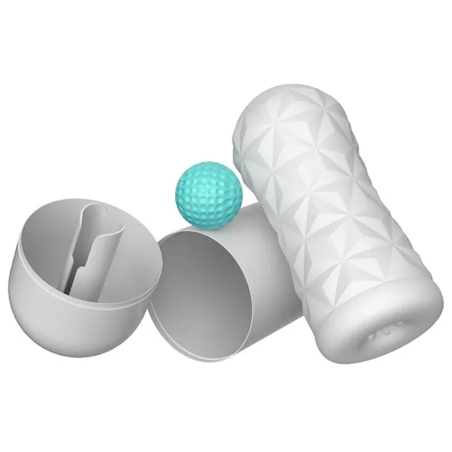 Masturbator PRETTY LOVE Victoria CECIL. in forma de ou. cu functie de rotatie. compact si rezistent la apa. alb