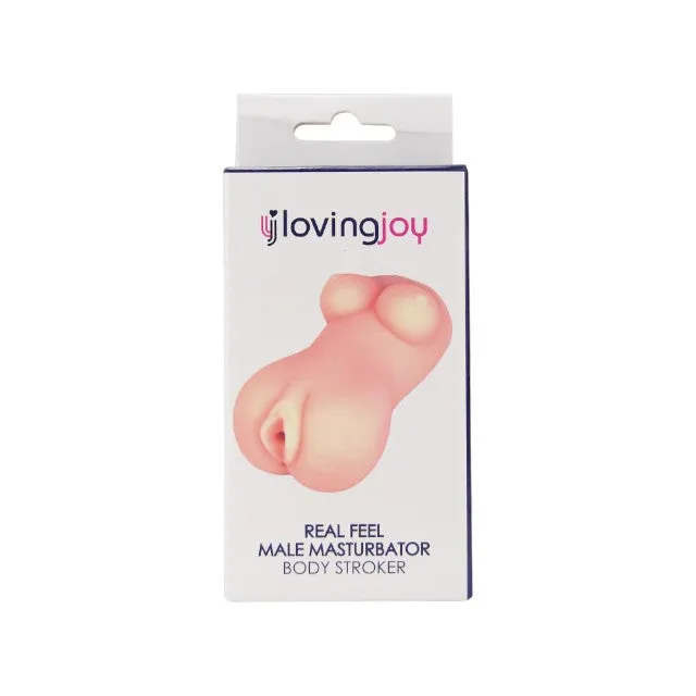 Masturbator realist LOVING JOY Real Feel Male Masturbator. canal texturat pentru simulare vaginală realistă. 12 cm