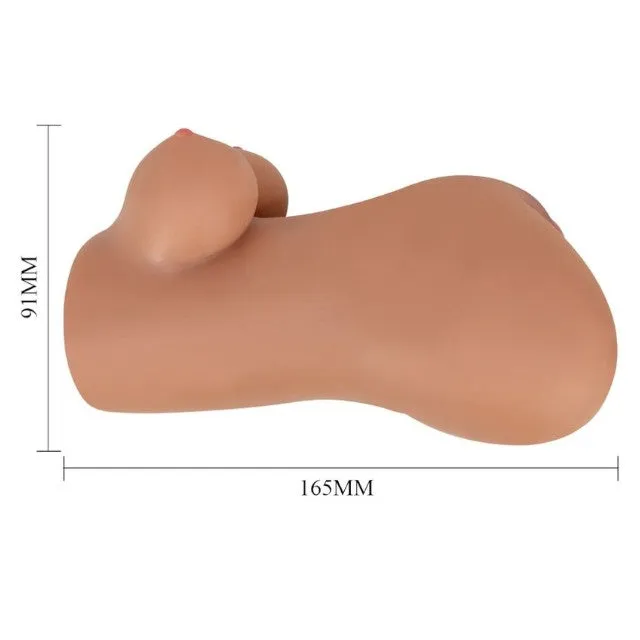 Masturbator realistic cu sâni PRETTY LOVE Crazy Bull Hannah. simulare vaginală și anală cu textură realistică
