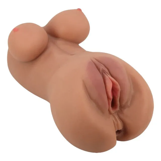 Masturbator realistic cu sâni PRETTY LOVE Crazy Bull Hannah. simulare vaginală și anală cu textură realistică