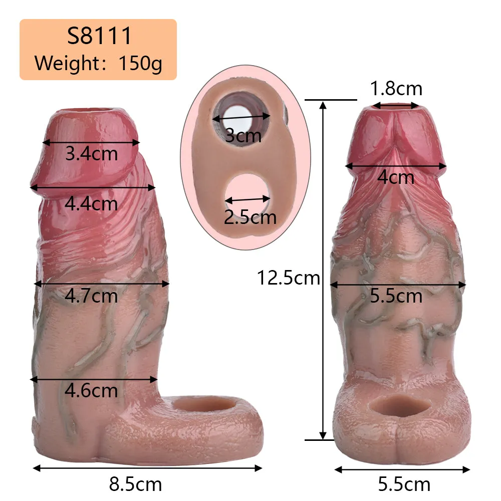 Mengkaure Realistic Cock Sleeve 4.9-Inch