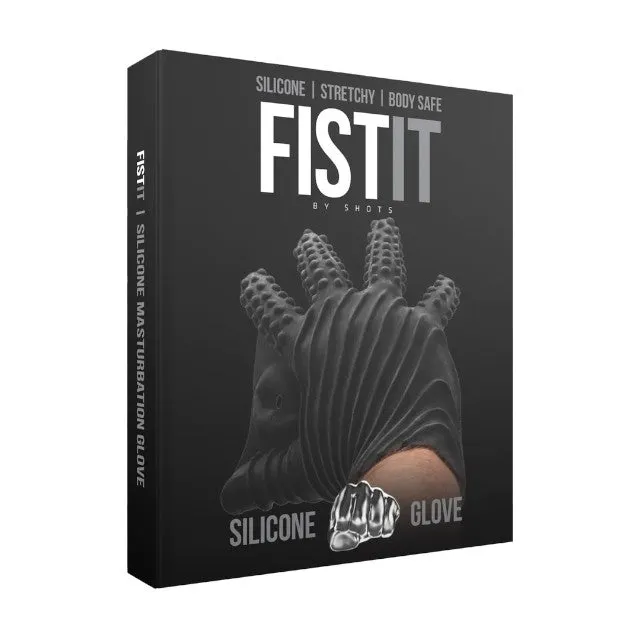 Mănușă erotică FIST IT BY SHOTS Masturbation Glove. din silicon. cu striații și orificiu pentru masturbare. culoarea negru
