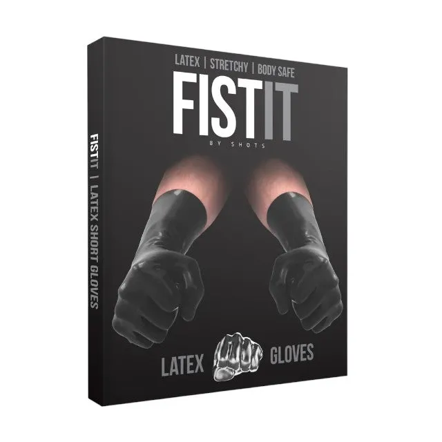 Mănuși FIST IT BY SHOTS Latex Gloves. pentru fisting. din material elastic și igienic. lungime 33.5 cm. culoarea negru