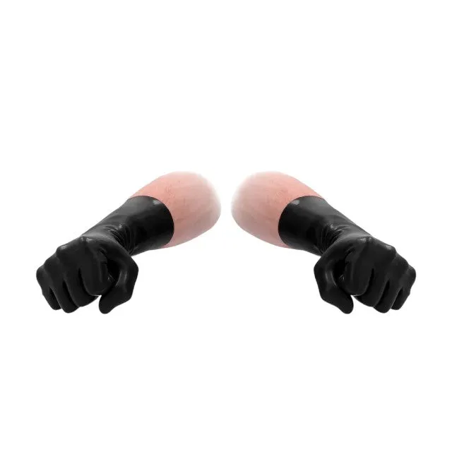 Mănuși FIST IT BY SHOTS Latex Gloves. pentru fisting. din material elastic și igienic. lungime 33.5 cm. culoarea negru