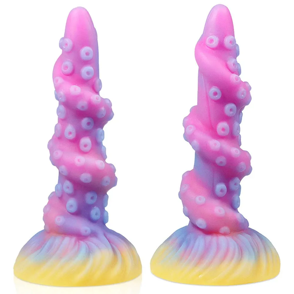 Monster Tentacle Dildo Butt Plug - Luminous Octopus Silicone Anal Dildos Sex Toys