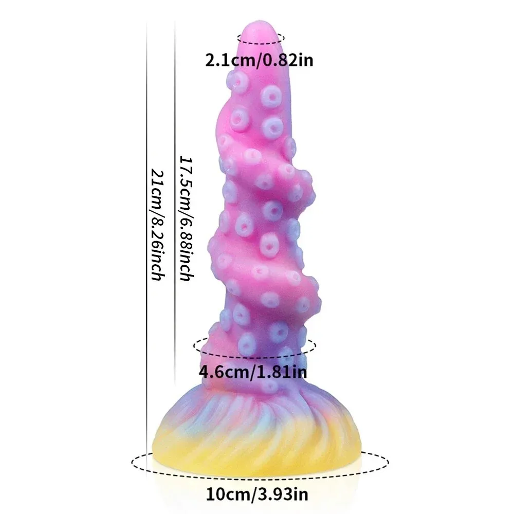 Monster Tentacle Dildo Butt Plug - Luminous Octopus Silicone Anal Dildos Sex Toys