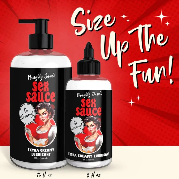 Naughty Jane's Creamy Cum Sex Sauce Lubricant 16oz