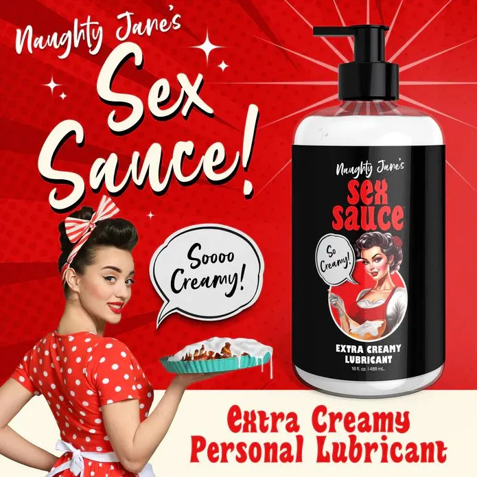 Naughty Jane's Creamy Cum Sex Sauce Lubricant 16oz