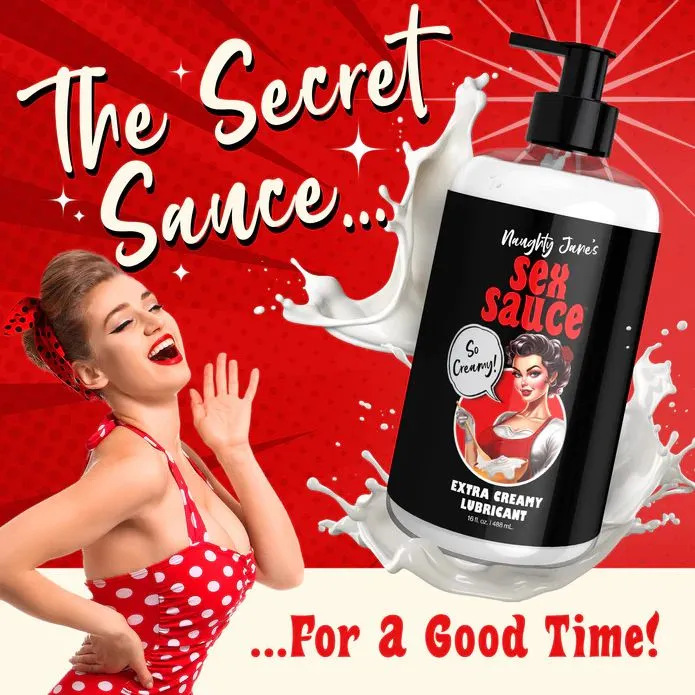 Naughty Jane's Creamy Cum Sex Sauce Lubricant 16oz