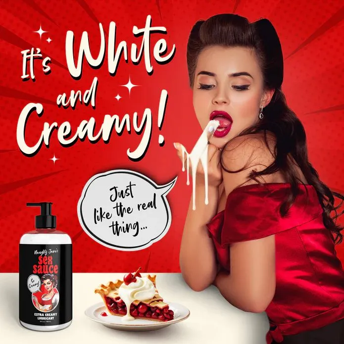 Naughty Jane's Creamy Cum Sex Sauce Lubricant 16oz