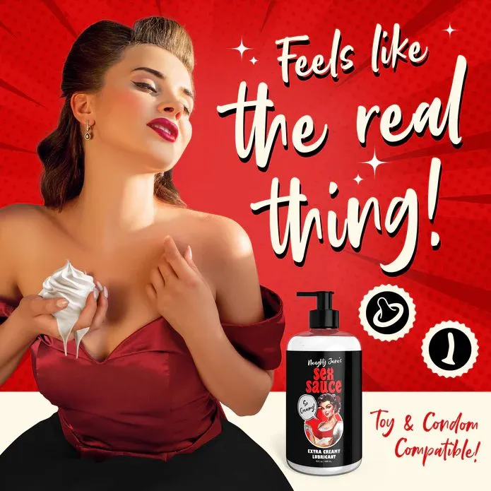 Naughty Jane's Creamy Cum Sex Sauce Lubricant 16oz