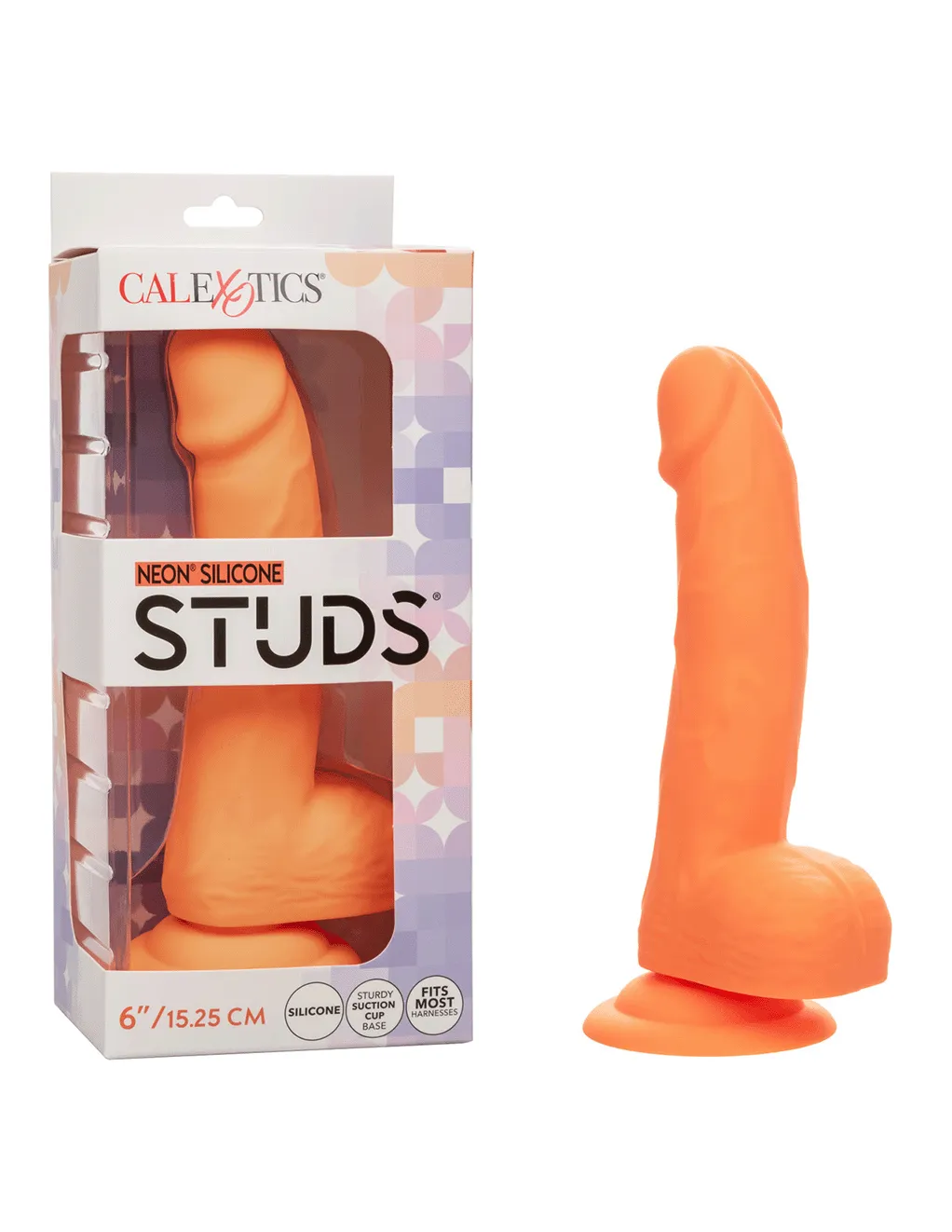 Neon Silicone Studs 6in Dildo