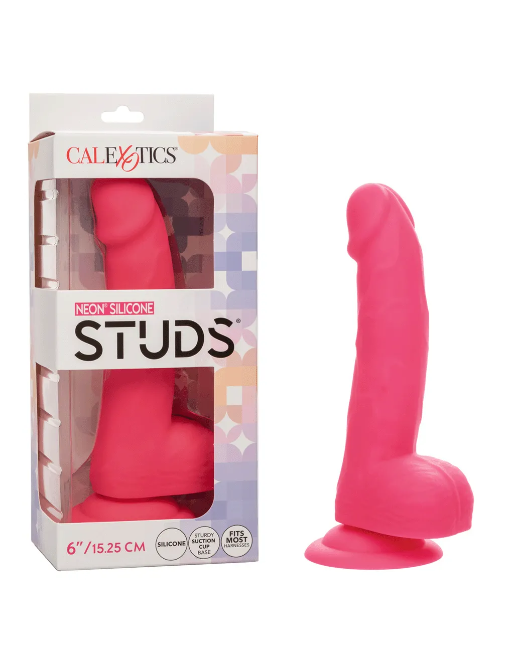 Neon Silicone Studs 6in Dildo