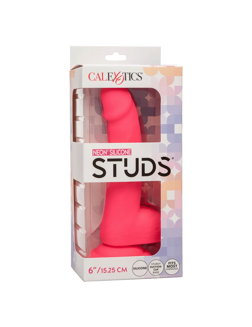 Neon Silicone Studs 6in Dildo
