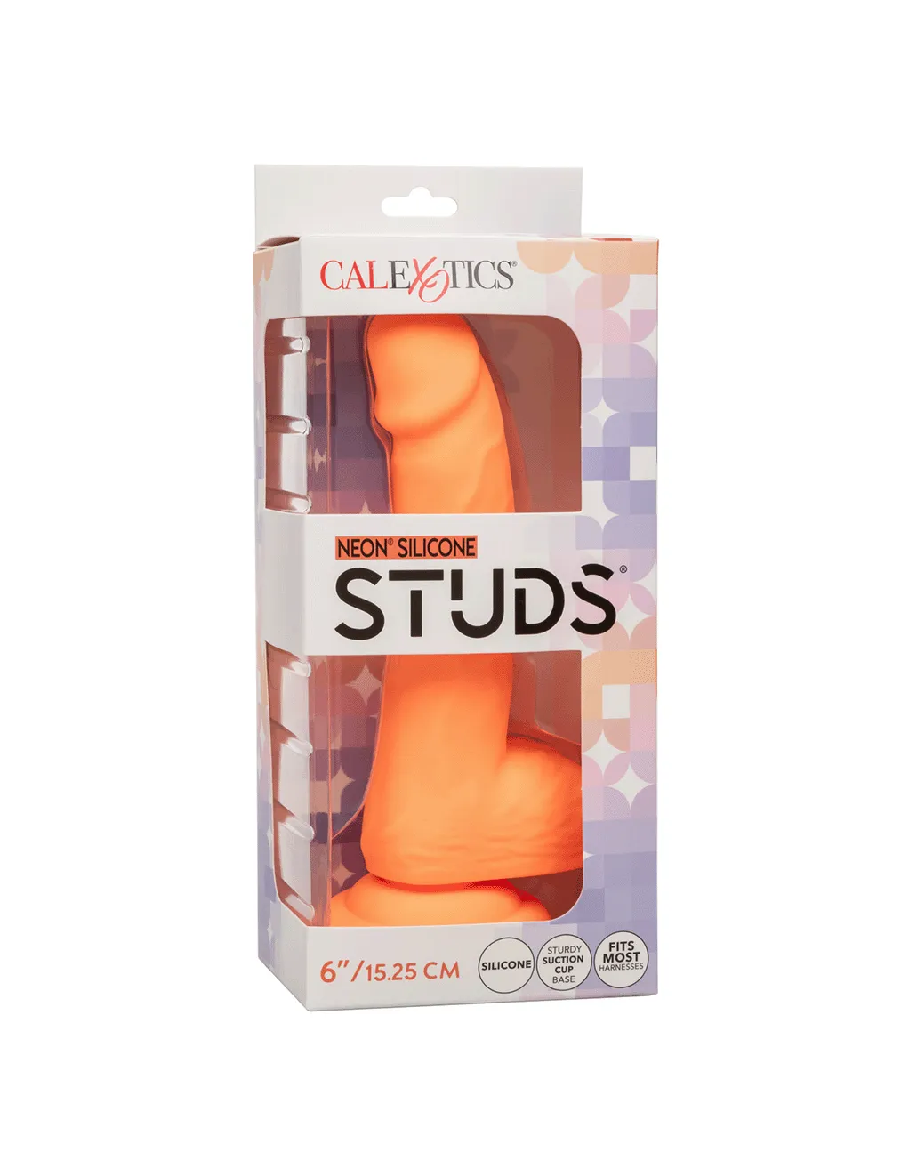 Neon Silicone Studs 6in Dildo