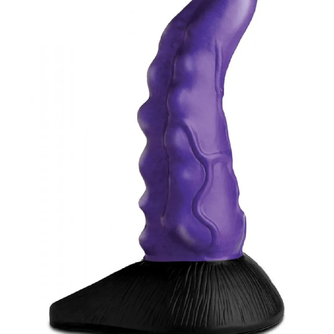 Orion Invader Veiny Space Alien Metallic Purple Silicone Dildo