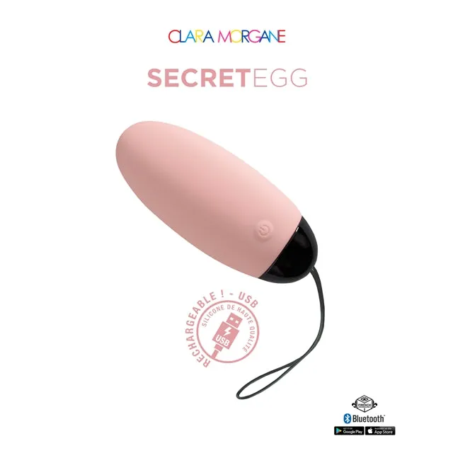 Ou vibrator CLARA MORGANE My Vibrating Secret Egg. control prin telecomandă și aplicație. 10 functii de vibratie. roz