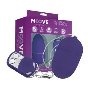 Ou vibrator INTOYOU MOOVE Remote Medium Egg Vibrator. cu control prin telecomandă. 10 funcții de vibrație. rezistent la apă. mov