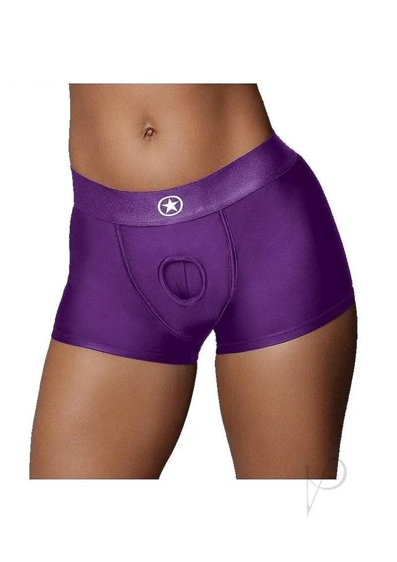 Ouch Vibe Strap On Boxer M/l Purple