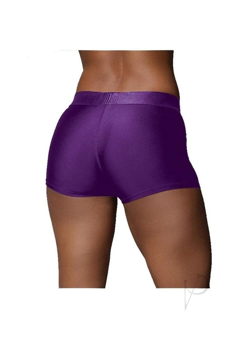 Ouch Vibe Strap On Boxer M/l Purple