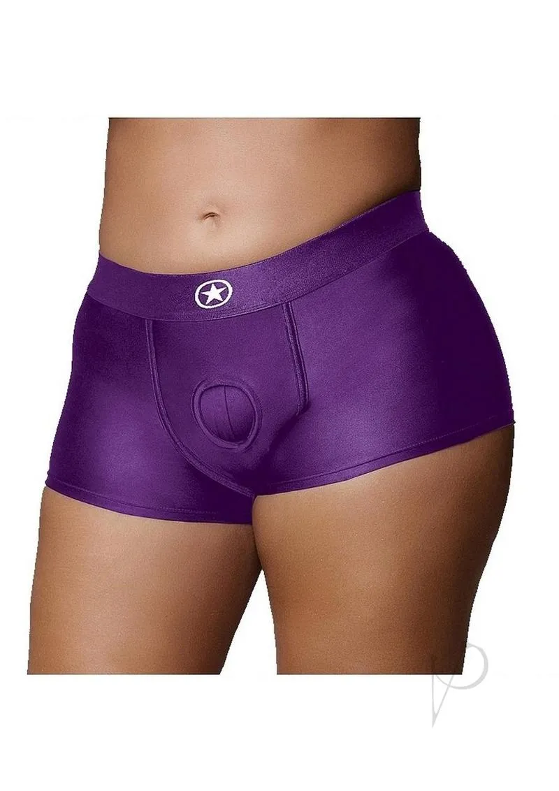 Ouch Vibe Strap On Boxer Xl/xxl Purple