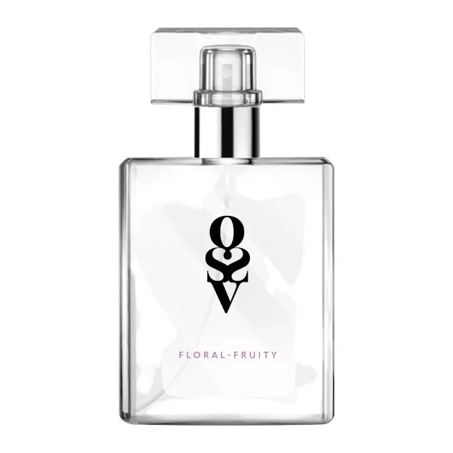Parfum cu feromoni pentru femei OBSESSIVE FUN Floral-Fruity. note de cașmir. boabe de tonka. praline și vanilie. mov. 30 ml