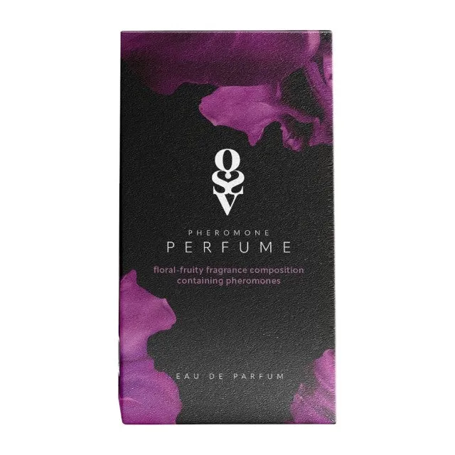 Parfum cu feromoni pentru femei OBSESSIVE FUN Floral-Fruity. note de cașmir. boabe de tonka. praline și vanilie. mov. 30 ml