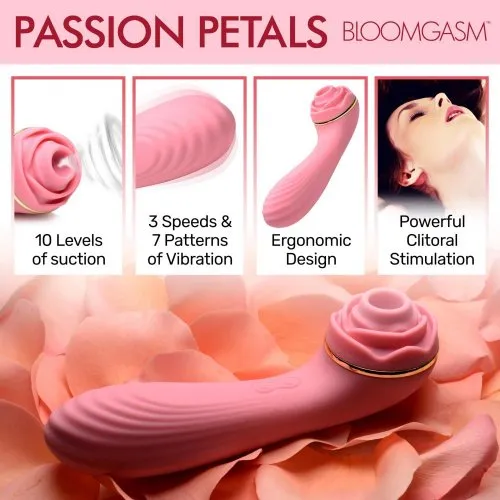 Passion Petals Double Ended Pleasure Air Rose Vibrator