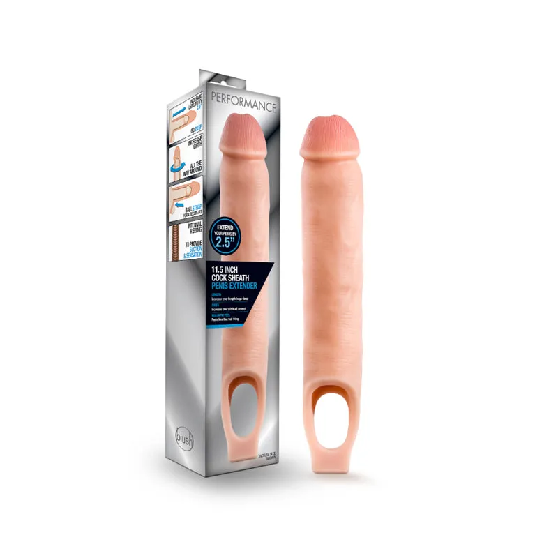 Performance 11.5 in. Cock Sheath Penis Extender Sling Beige