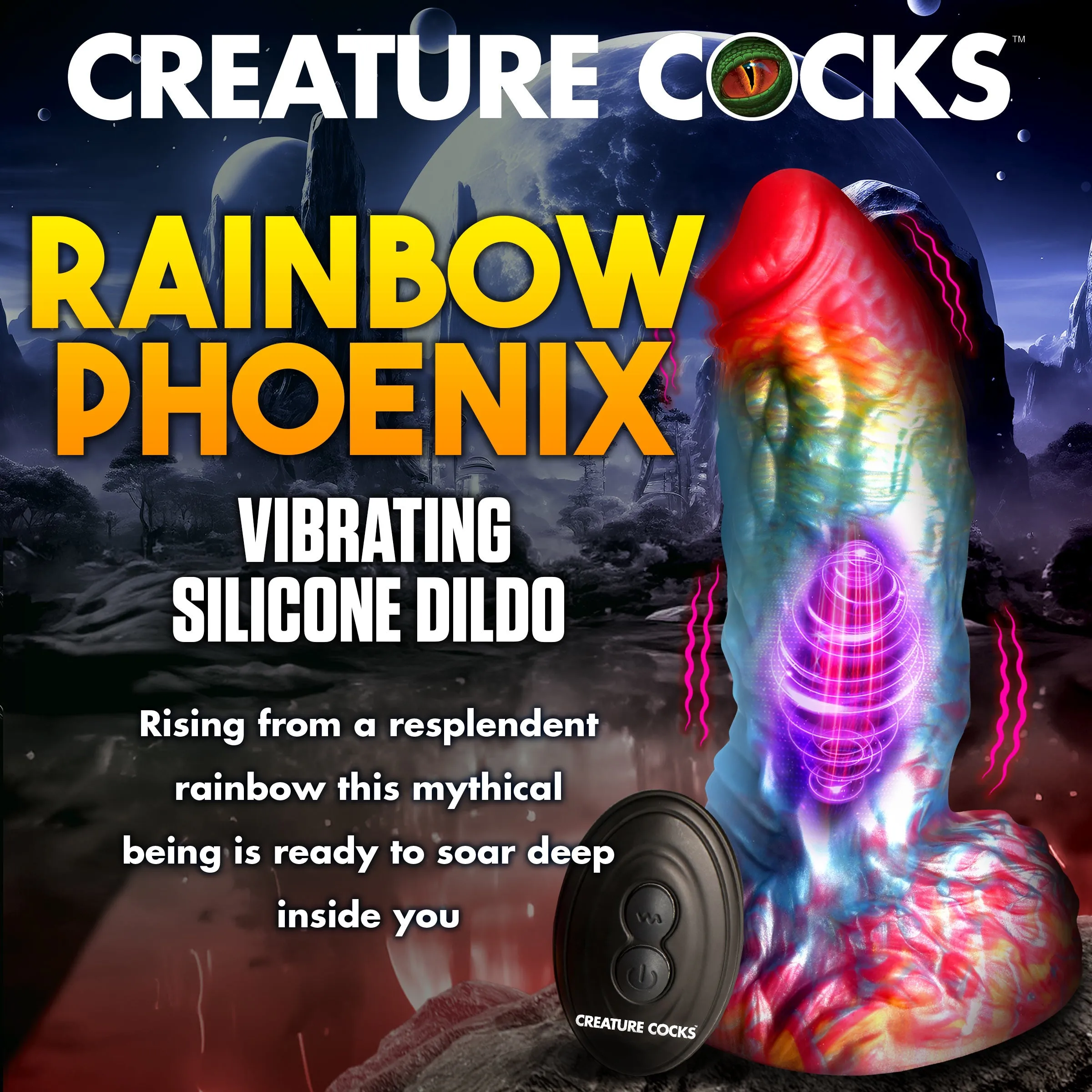 Phoenix Vibrating Dildo w/ Remote