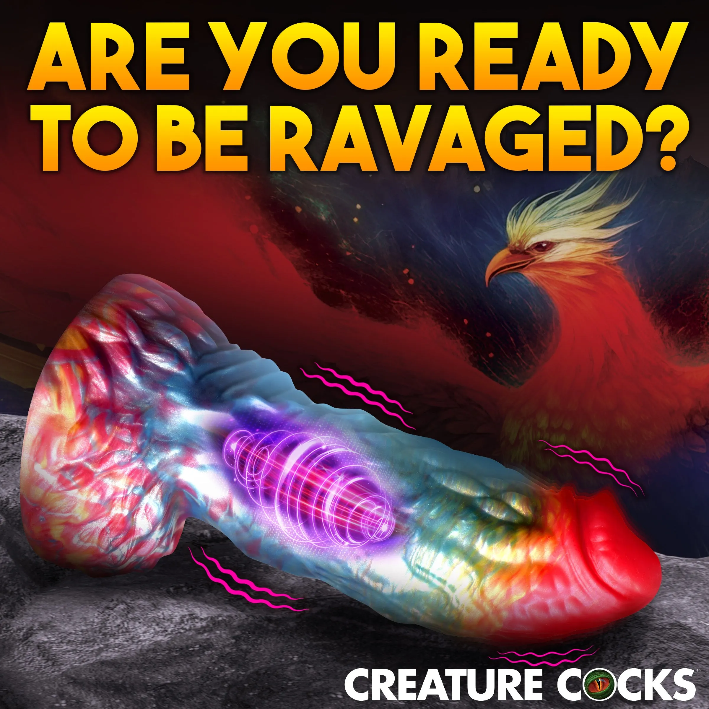 Phoenix Vibrating Dildo w/ Remote