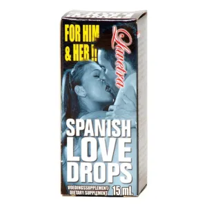 Picături afrodisiace LAVETRA Spanish Love Drops. unisex. pentru libido și performanțe sexuale îmbunătățite. 15 ml