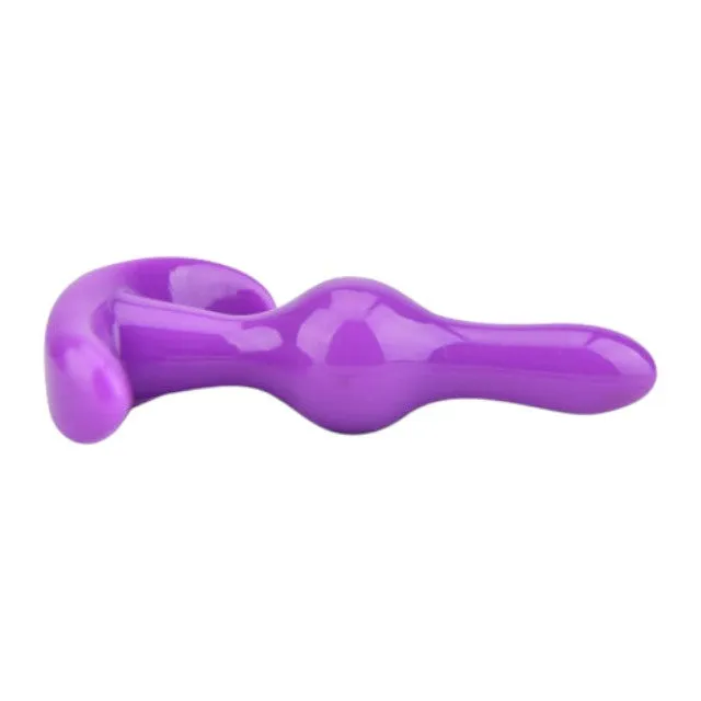 Plug anal LOVING JOY Butt Plug Purple. bază în formă de semilună. lungime 9 cm. diametru 2.4 cm. culoare mov