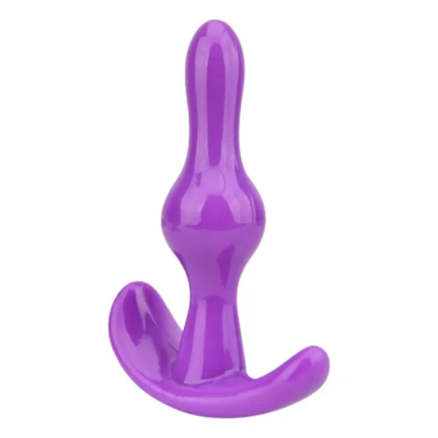 Plug anal LOVING JOY Butt Plug Purple. bază în formă de semilună. lungime 9 cm. diametru 2.4 cm. culoare mov