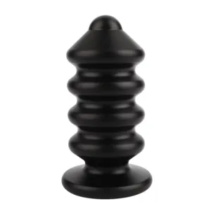 Plug anal MR. STEEL Ass Blaster Medium. în formă de șurub. diametru 5 cm. lungime 10.8 cm (mediu). negru