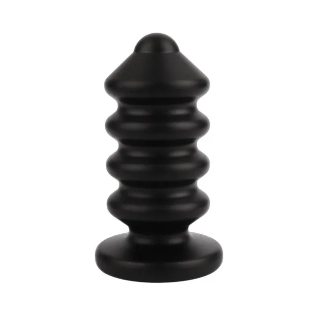 Plug anal MR. STEEL Ass Blaster Small. în formă de șurub. diametru 3.8 cm. lungime 9 cm (mic). negru