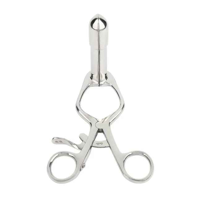Plug anal MR. STEEL Barr Rectal Speculum Small. în formă de specul. din oțel inoxidabil. lungime 15 cm (mic). argintiu