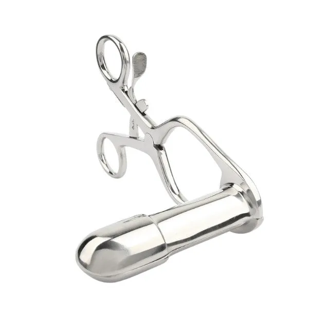 Plug anal MR. STEEL Barr Rectal Speculum Small. în formă de specul. din oțel inoxidabil. lungime 15 cm (mic). argintiu