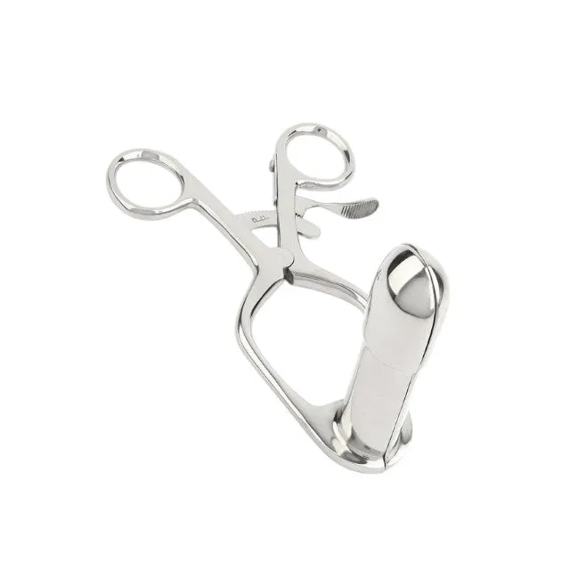 Plug anal MR. STEEL Barr Rectal Speculum Small. în formă de specul. din oțel inoxidabil. lungime 15 cm (mic). argintiu