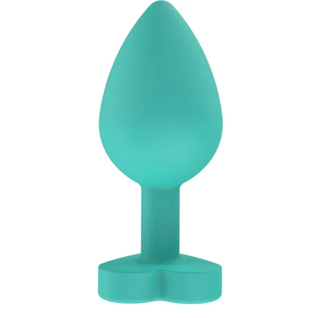 Plug anal TOYJOY Anal Play Booty Sweethearts. cu mesaj „Your Ass is Mine pe baza în formă de inimă. diametru 3.5 cm. verde