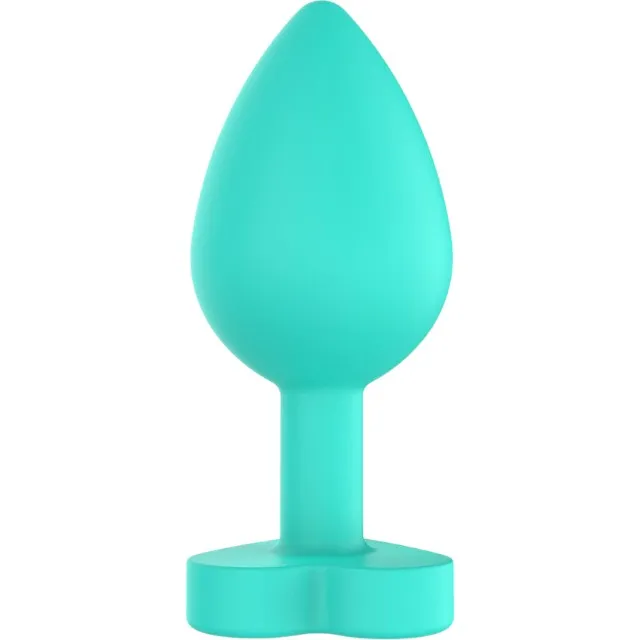 Plug anal TOYJOY Anal Play Booty Sweethearts. cu mesaj „Your Ass is Mine pe baza în formă de inimă. diametru 3.5 cm. verde