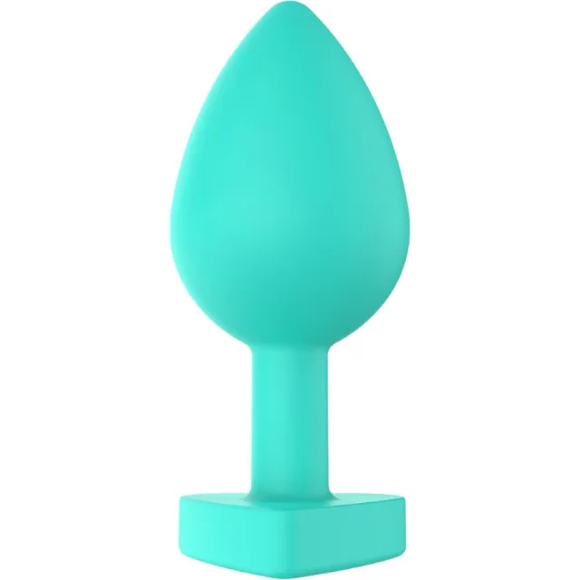 Plug anal TOYJOY Anal Play Booty Sweethearts. cu mesaj „Your Ass is Mine pe baza în formă de inimă. diametru 3.5 cm. verde