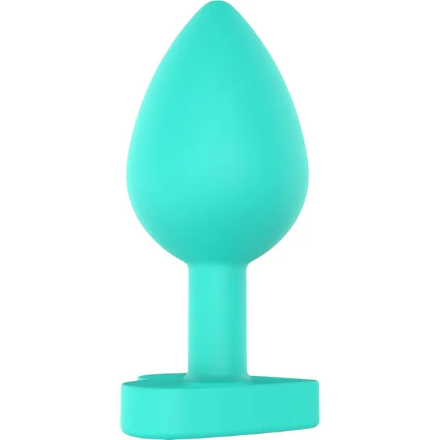 Plug anal TOYJOY Anal Play Booty Sweethearts. cu mesaj „Your Ass is Mine pe baza în formă de inimă. diametru 3.5 cm. verde