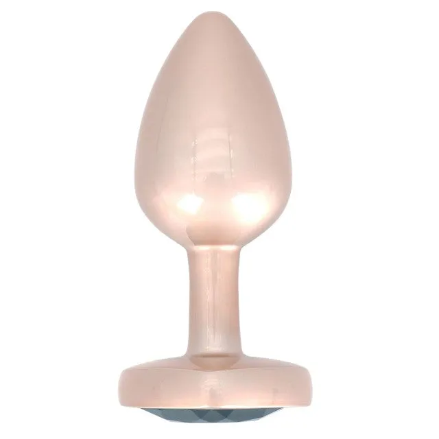 Plug anal TOYJOY Time to Shine. din aluminiu. cu bază în formă de inimă. lungime 7 cm. diametru 2.6 cm. culoare auriu (10673)