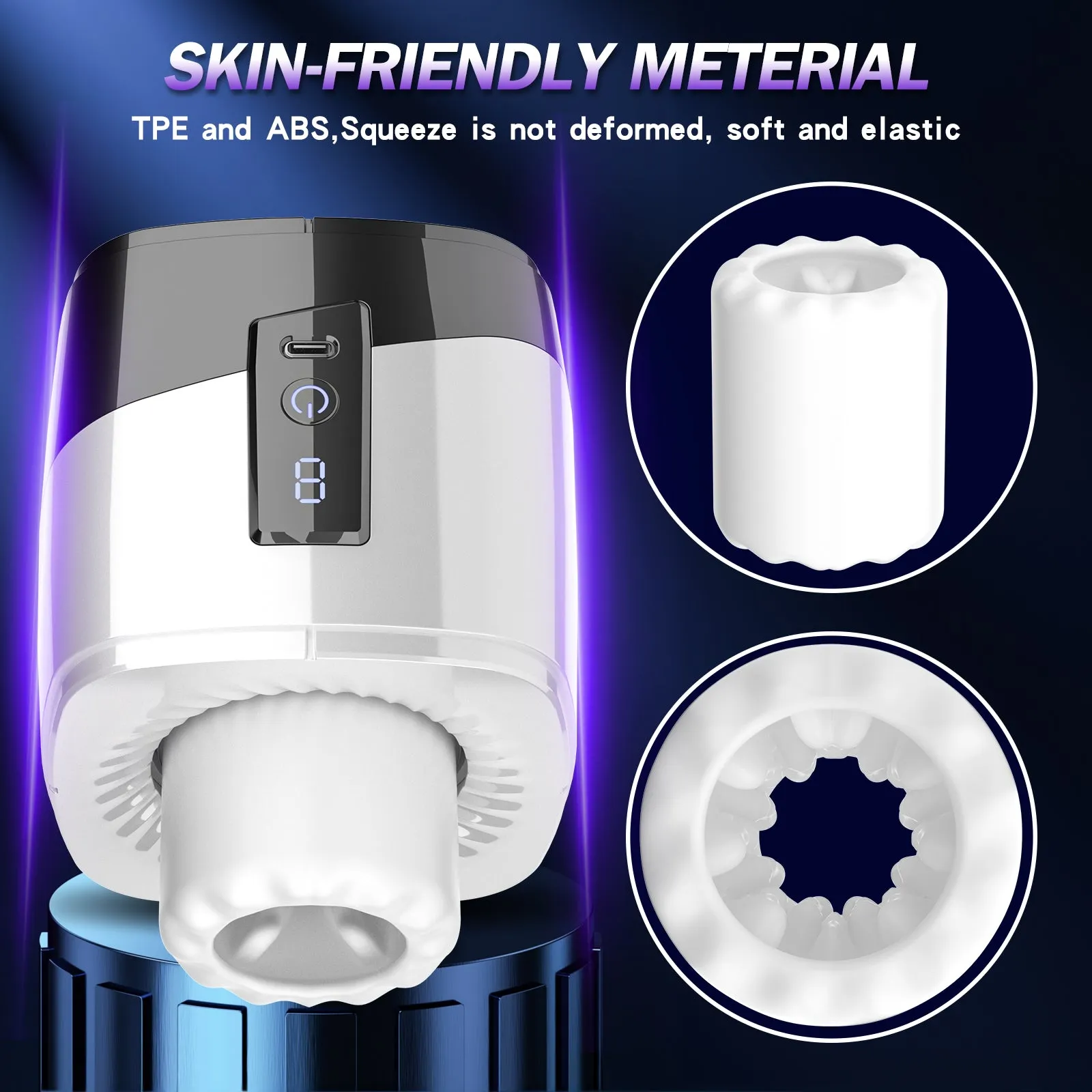 Pocket Pussy Male Masturbator Adult Stroker - Automactic Thrusting Penis Massage Sex Toys for Men