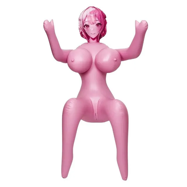 Păpușă gonflabilă CALEXOTICS Anime Back Door Love Doll MIMI. cu sâni și 2 orificii. mărime naturală. roz