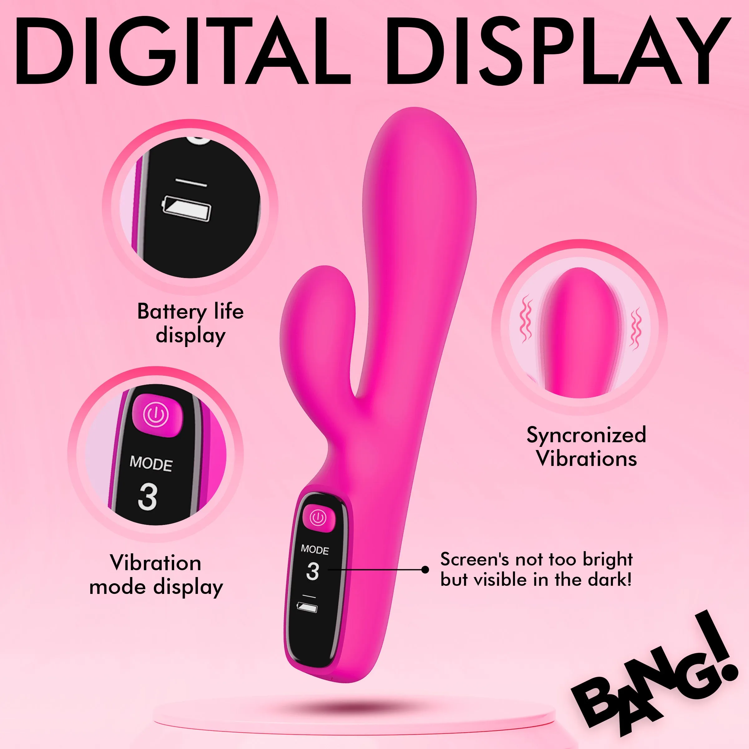 Rabbit Vibrator With Digital Display