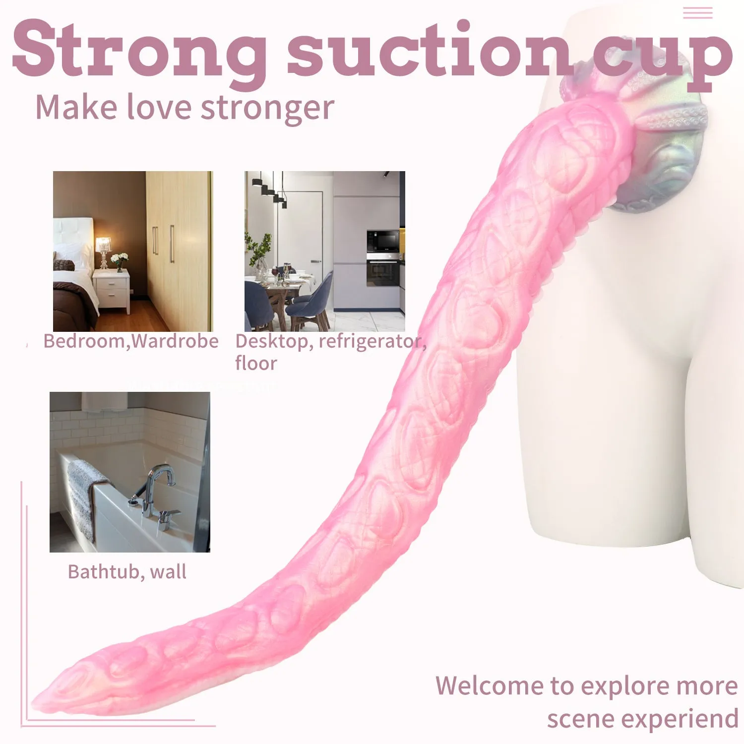 Realistic Tentacle Dildo Butt Plug - Premium Soft Octopus Textured Suction Cup Sex Toys
