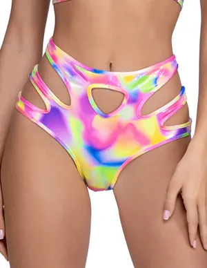 Roma Shimmer Multi-Colored Keyhole HW Panty