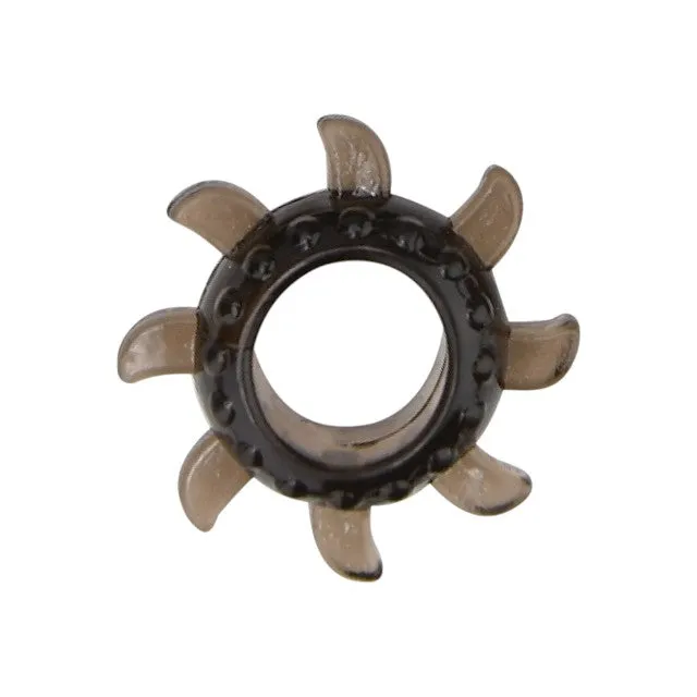 Set 6 inele pentru penis LOVING JOY Textured Rings (6 pack). din TPE. cu texturi variate. culoare negru